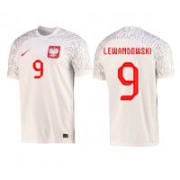 Poland Robert Lewandowski #9 Replica Home Shirt World Cup 2022 Short Sleeve